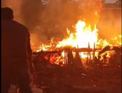 Diduga Korsleting Listrik, Rumah Milik Misbah Warga Kampung Cilegok Hangus Dilalap Si Jago Merah