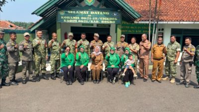 HUT TNI ke-81, Danramil 0621-18 Cigudeg, Kodim 0621 Kabupaten Bogor, Sampaikan Ucapan Terima dan Hormat Kepada Masyarakat